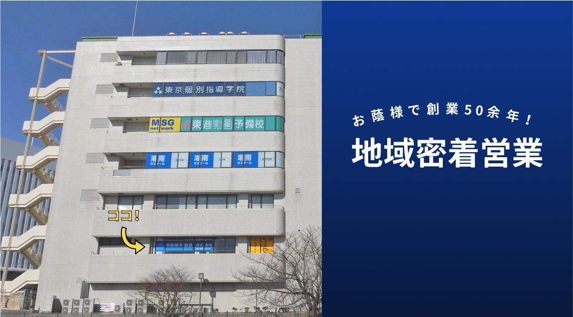 地域密着営業お蔭様で創業50余年！